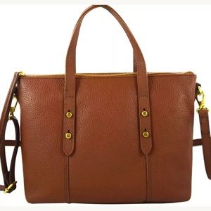 NWT Fossil Jenna Medium Tote Cossbody Leather